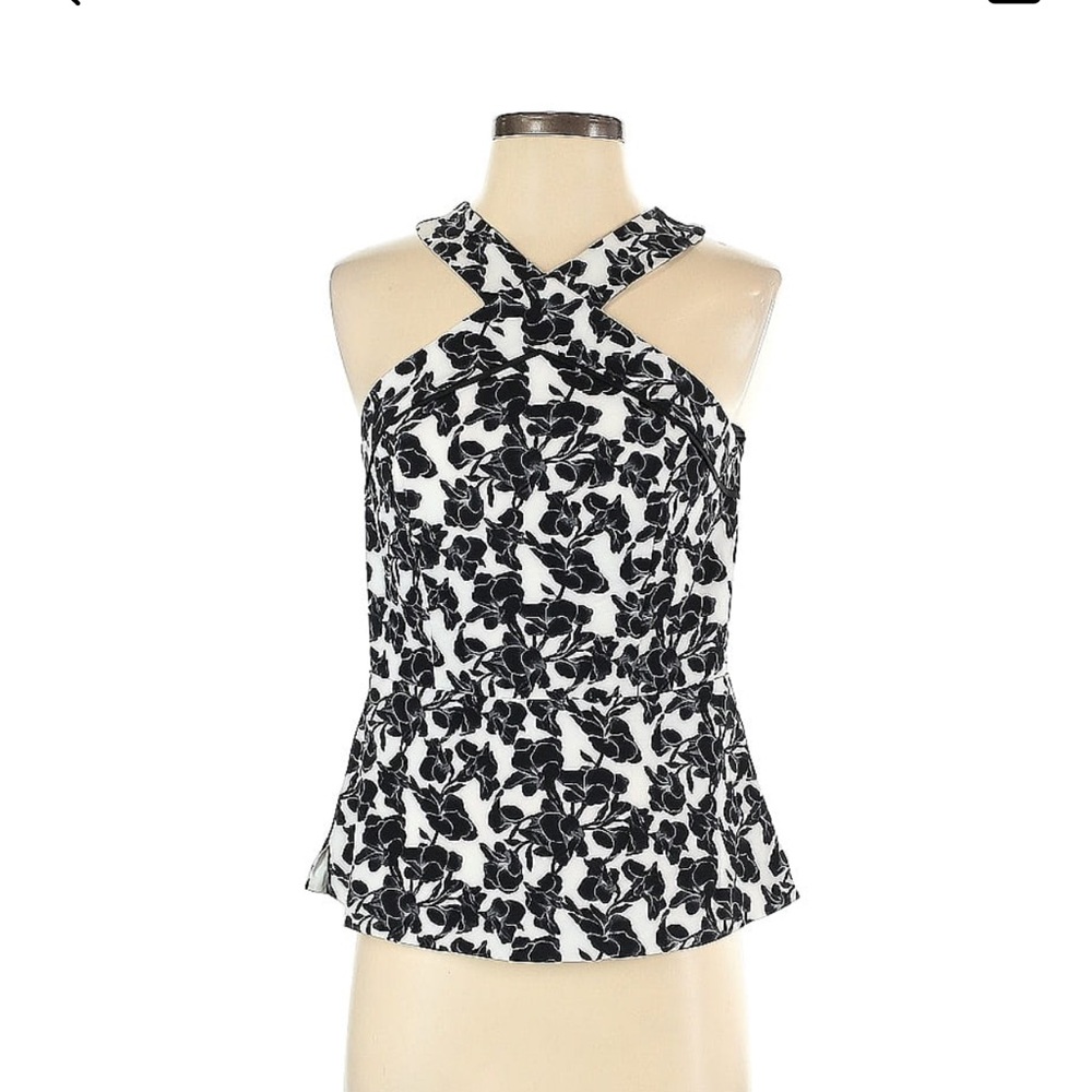White House Black Market Size 10 Career Criss Cross Halter Top